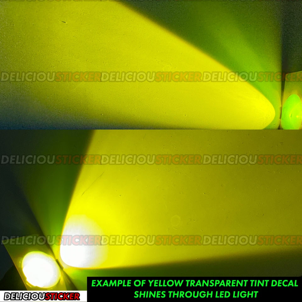 For 2019-2021 GMC Sierra 1500 YELLOW Fog Light Vinyl Front Overlay Tint - Image 3 of 4