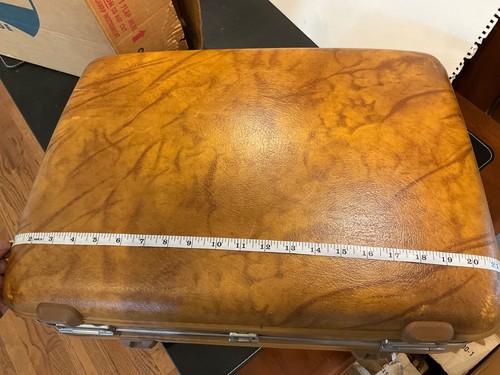 Valigia bagaglio vintage marrone American Tourister 22x16x5” 1021M uomo weekend n scatola - Foto 17 di 24