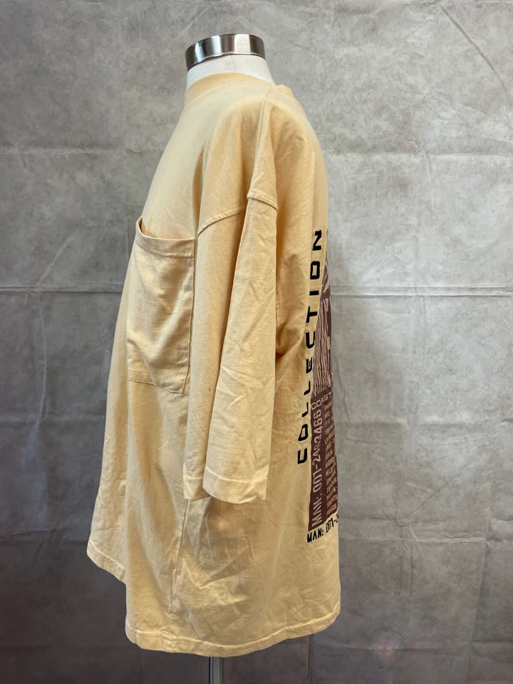 Camiseta Boohoo Hombre Naranja 100% Algodón Estampado Trasero Talla M Foto 2 de 4