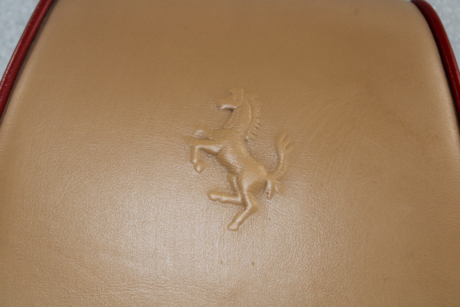 Ferrari F430, RH, Right, Headrest, Tan w/Red Trim, Used, P/N 691947