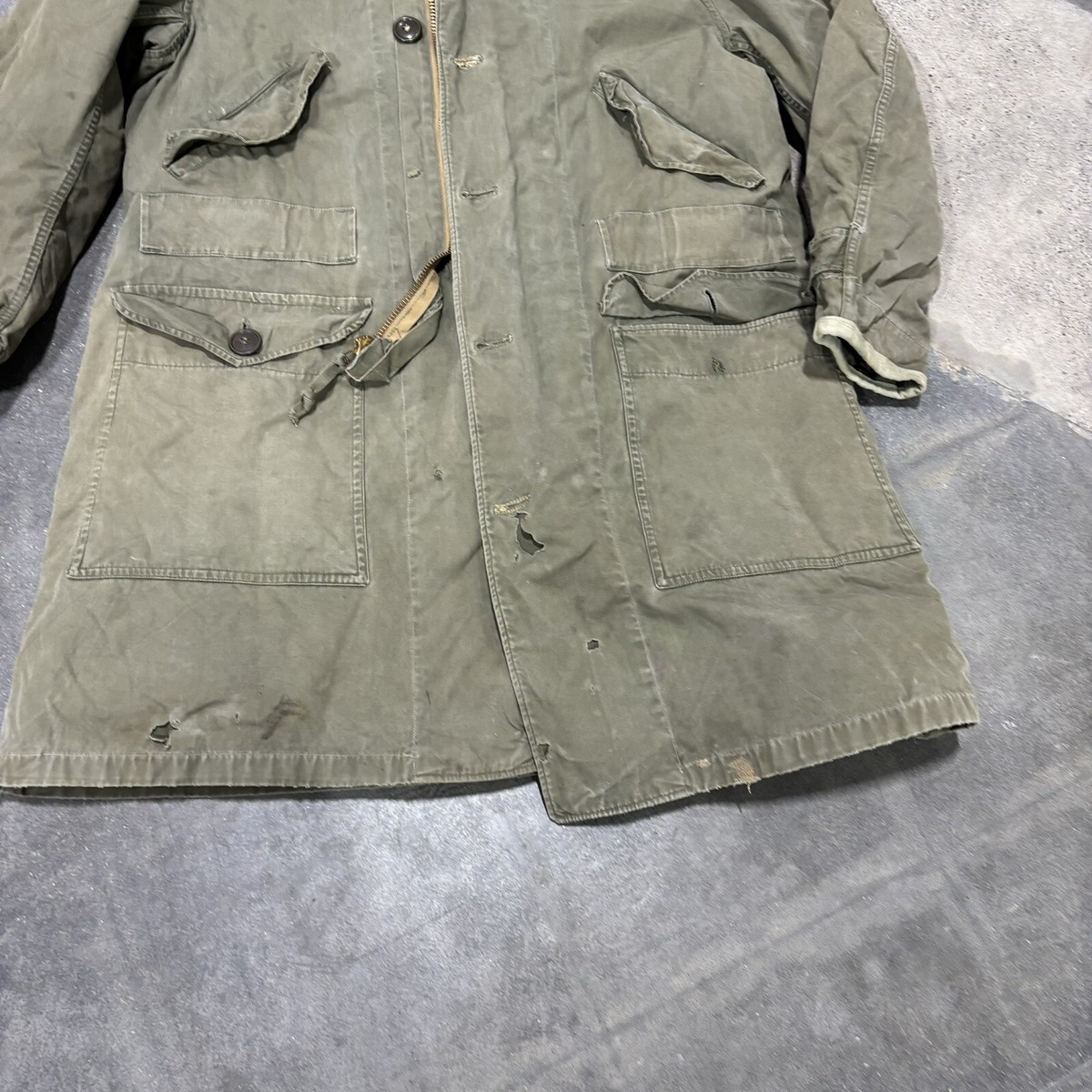 M1947 Parka Adult Medium Jacket Korean War Mens Sateen Green w 
