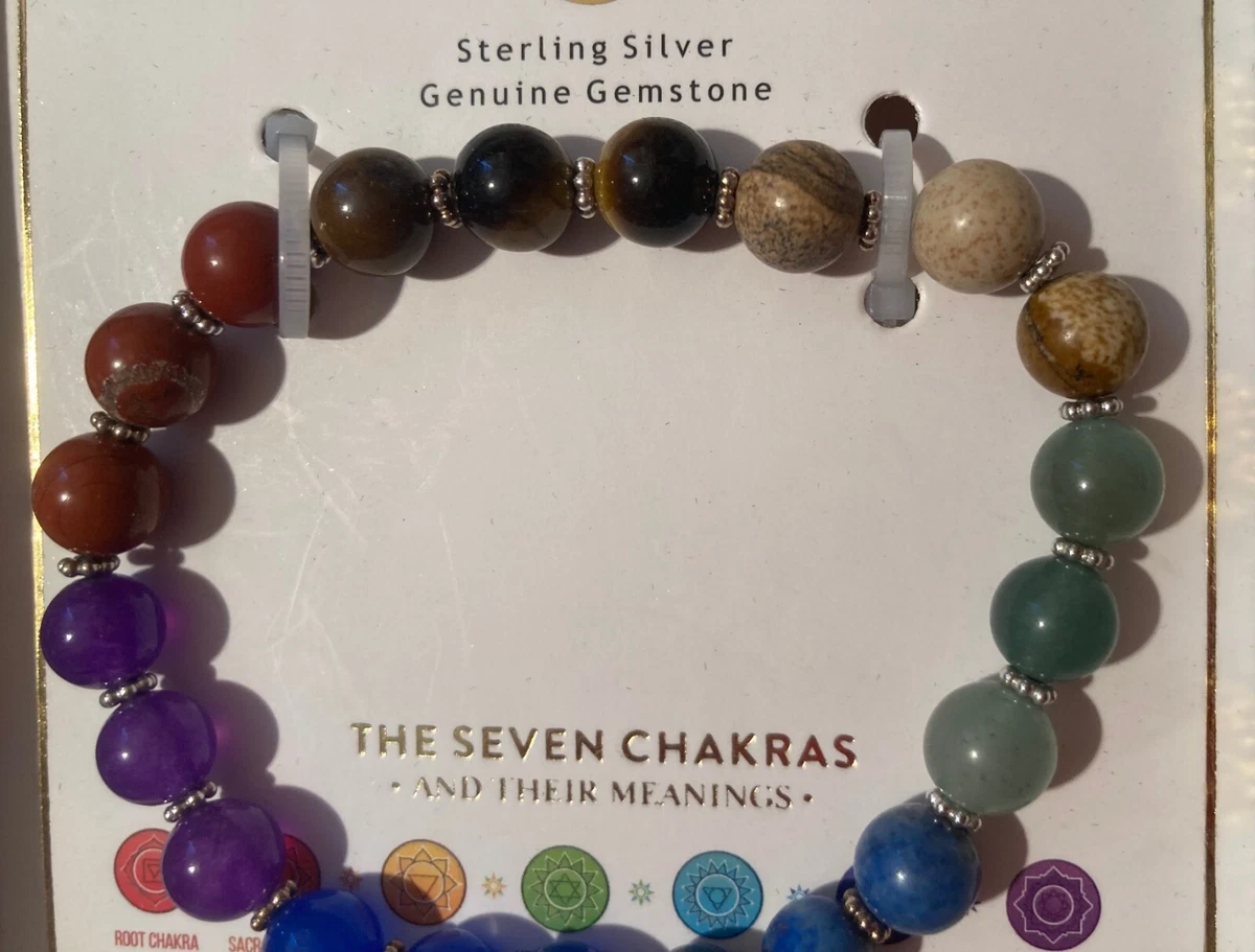 Vintage Sterling Silver Bracelet Shivam Genuine Gemstone The