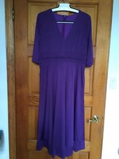 NWOT Yming Cocktail Maxi Dress short sleeve Purple  xl