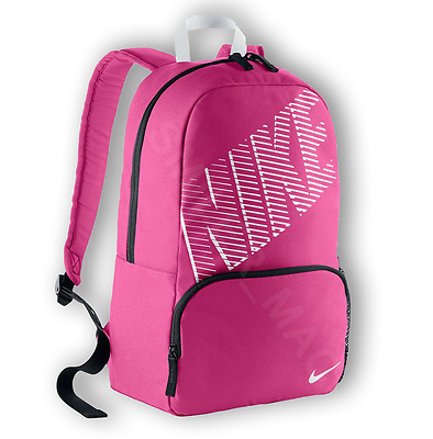 white and pink nike backpack