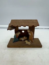 Vintage Wood Nativity Scene Christmas Decor 