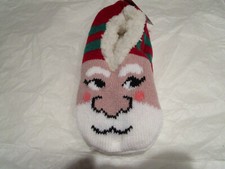 MIXIT Christmas Santa Holiday Winter Fleece Lined Slippers Size S/M New w/ tags