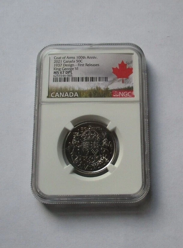 CANADA- 50 Cents-2021- Coat of Arms 100 Years- NGC- MS67DPL-King George VI - Image 4 of 4