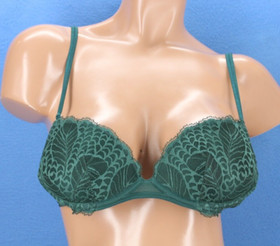 La Perla Studio 1 Lace Underwire Padded Insert Push Up Bra Size 32 #D9360