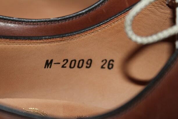 SAOLA Scotch Grain Scarpe eleganti Sakata in pelle marrone cucite Giappone taglia 25 US 7