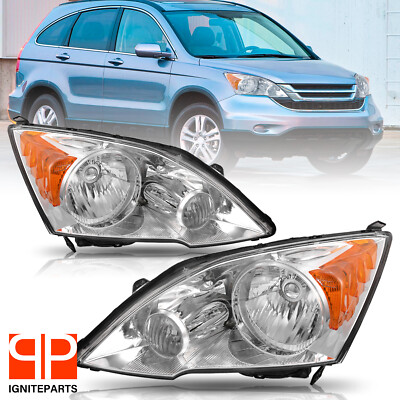 #ad #ad For 07 11 Honda CRV CR V Halogen Headlights Assembly Pair 2007 2011 $88.88