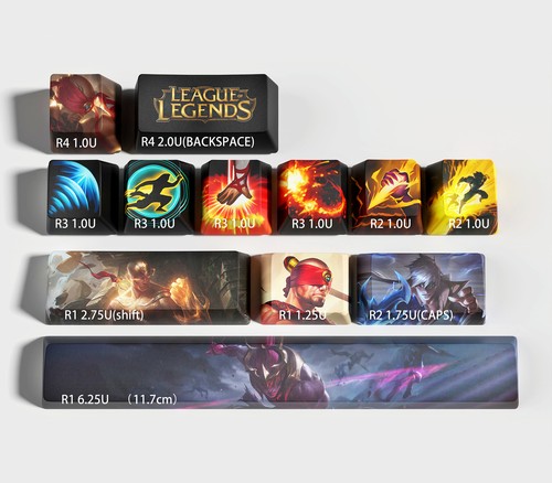 League of Legends Lee Sin Keycaps Profil OEM do mechanicznej klawiatury do gier MX - Zdjęcie 3 z 6