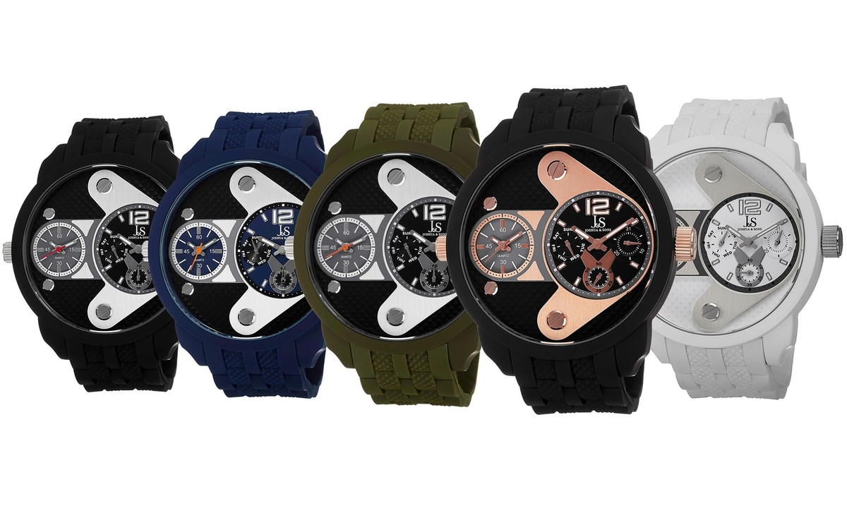 Joshua Sons Men's JS52BK Black Multi-function Watch for sale