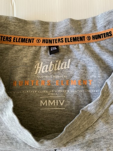 2x Hunters Element Mens T-Shirt 2XL Grey Hunting Fishing Outdoors - Picture 11 of 13