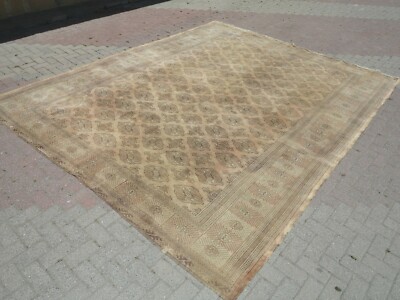 Vintage Rug, Bukhara Anatolia Carpet, Distressed Rug, Floor
