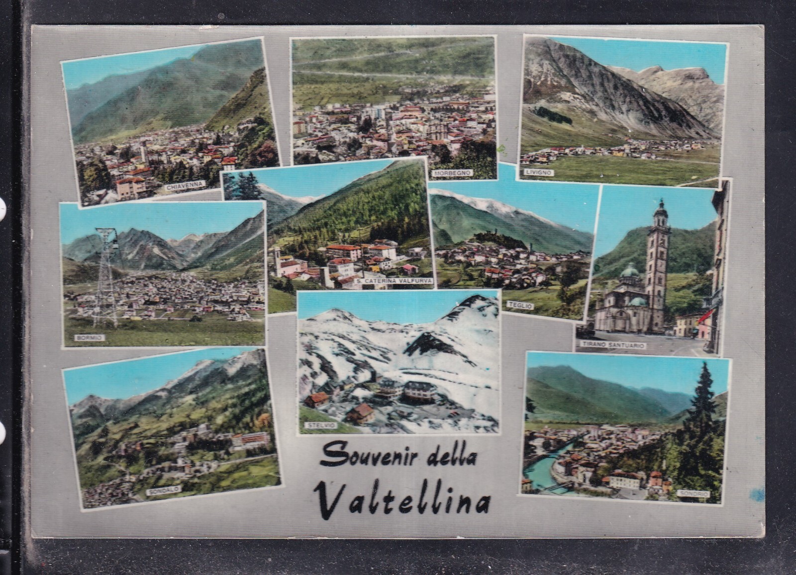 Cartolina Souvenir della Valtellina VEDUTINE CC893