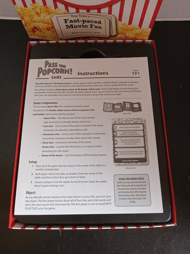 Pass The Popcorn Game Fast Paced Movies Game - Picture 4 of 7