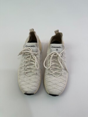 Coco Chanel Runners Chanel Knitted Trainers Chanel White Knit