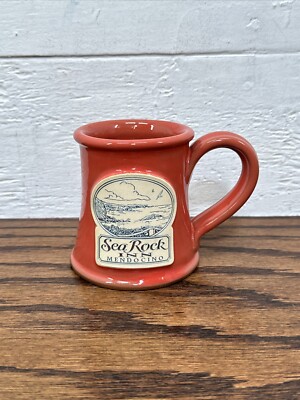 Deneen Pottery Mugs Sea Rock Inn Mendocino 3.5'' ￼ Coffee Cup By The Sea ￼