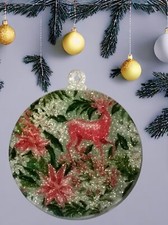 4" Deer in the woods - Christmas ornament
