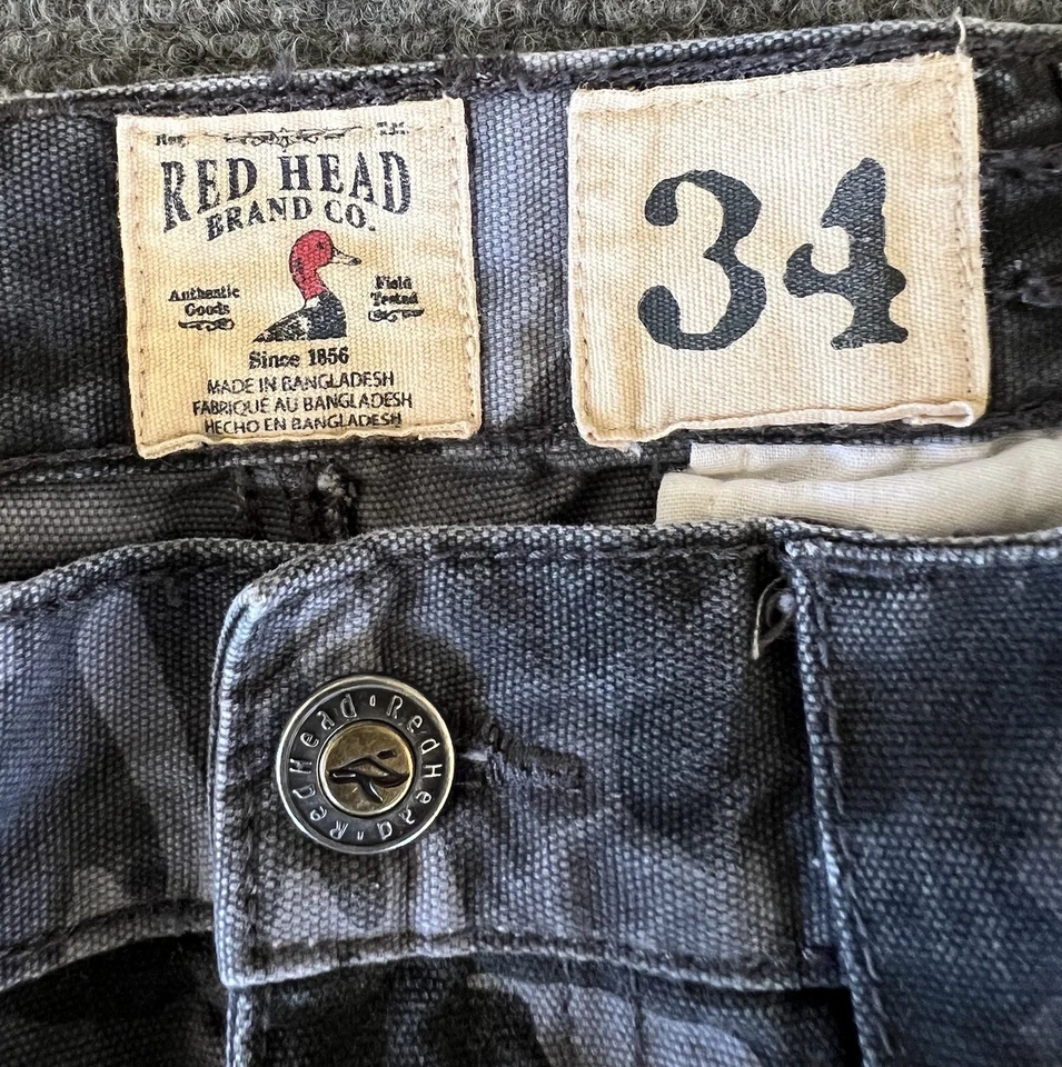 "Camisa de Carga Pelirroja Para Hombres De Colección Camuflada 4.5"" Azul 6 Bolsillos Aire Libre Senderismo Pesca" Foto 4 de 4