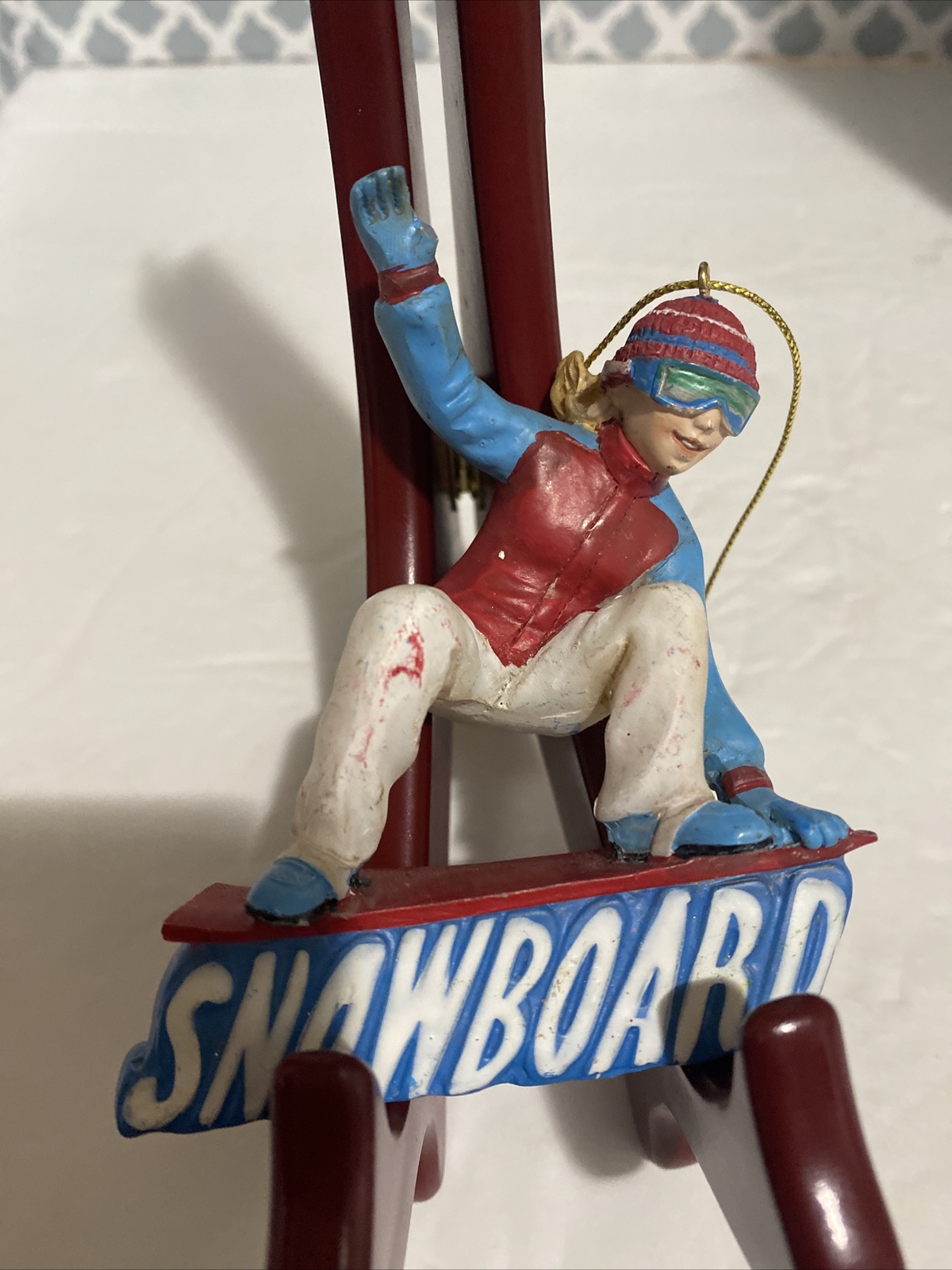KSA Snowboard Ornament GIRL Kurt S. Adler Christmas decor resin winter sport