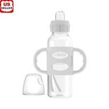 Milestones Narrow Sippy Bottle Silicone Handles Spill Resistant 8oz BPA Free 6m