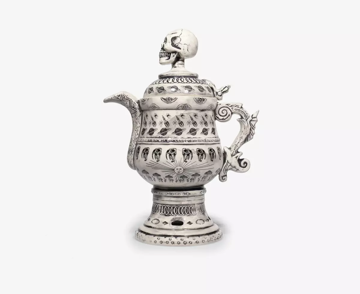Neighborhood x Dr.woo BOOZE teapot INCENSE CHAMBER Japan NEW skull