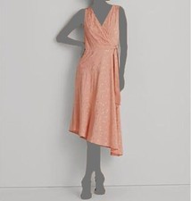 $225 Ralph Lauren Women's Pink Floral Sleeveless Jacquard Dress Size 12