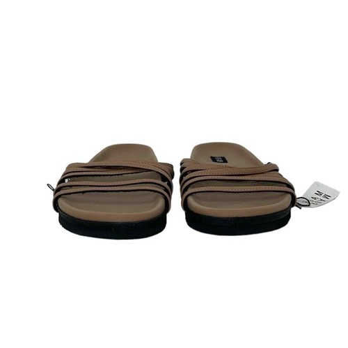 Roam Sandals Women's 11 Brown Faux Leather Strappy Slides Shoes NWT - Picture 3 of 13