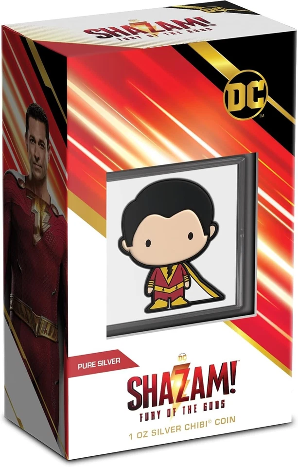 Fury of Gods Shazam™ 1 oz Silver 2023 Chibi Collectible Coin New Zealand Mint