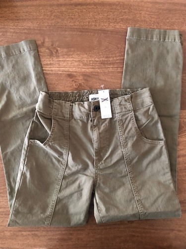 NWT ASKK NY Good Times Pant in Olive Green 26 Anthropologie Women - Picture 3 of 6