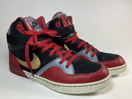 Nike Court Tranxition High Top Sneaker Size 13 Red Black Gold Grey 537328-076