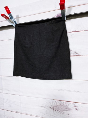 Bisou Bisou Michele Bohbot Womens Skirt Size 8 Gray Black Lined Side Zip - Picture 3 of 6
