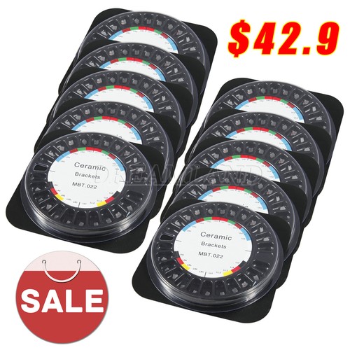 200pcs Dental Orthodontic Brackets Braces Ceramic MBT.022 w/ 3-4-5 Hooks 10 kits - Picture 3 of 6