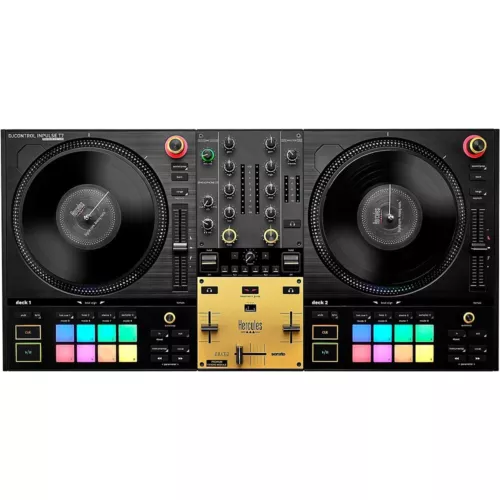Hercules DJ DJControl Inpulse T7 PE 2-Channel Motorized DJ Controller w/bag Gold