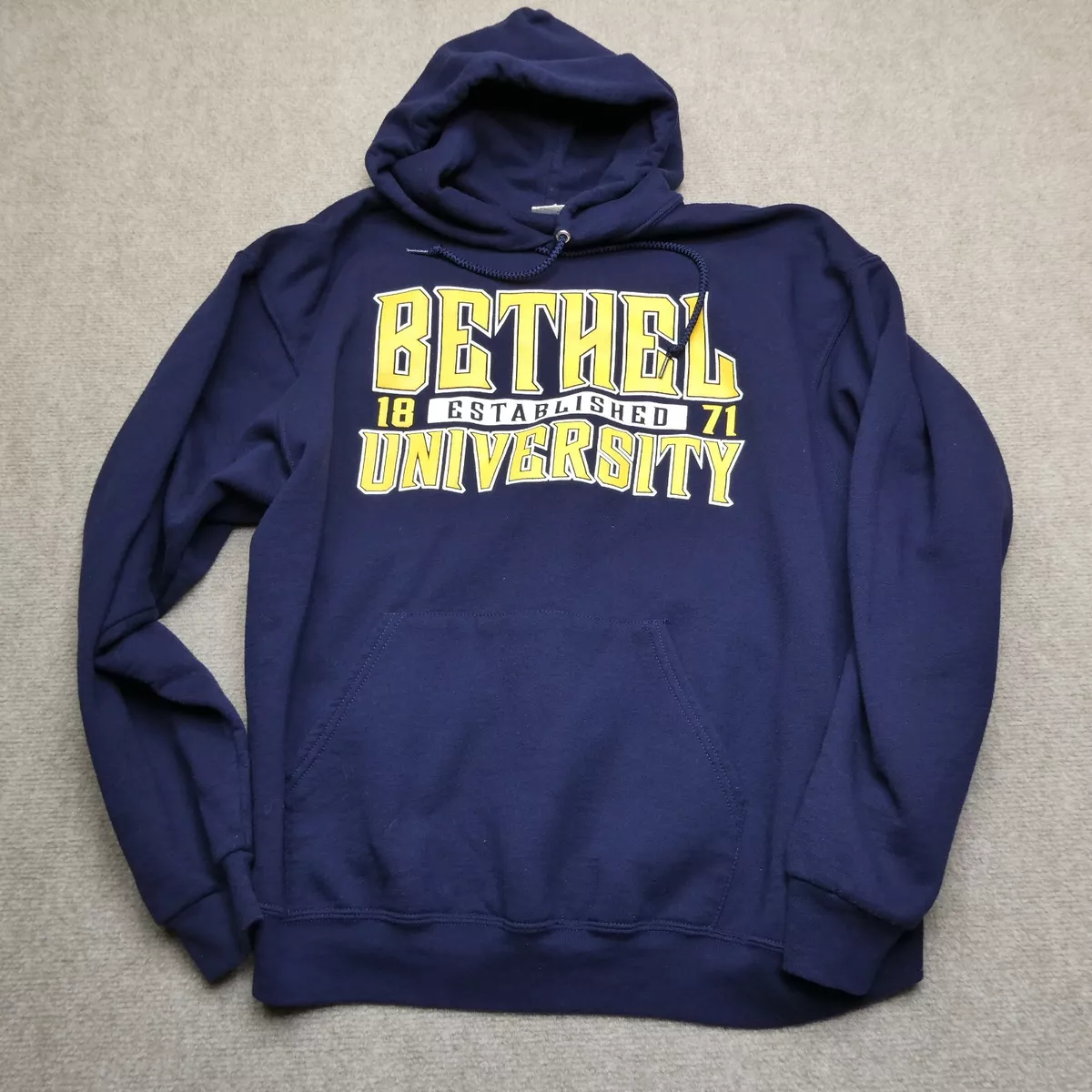 Bethel University Sweatshirt Adult Size XL Blue Hooded