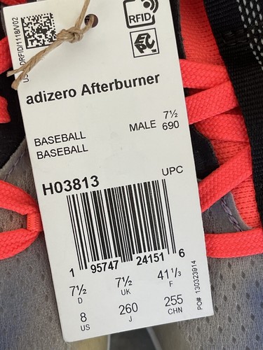 Adidas x Daniel Patrick Afterburner Baseball Cleats Tie-Dye H03813 Men's Sz 8 - Picture 8 of 9