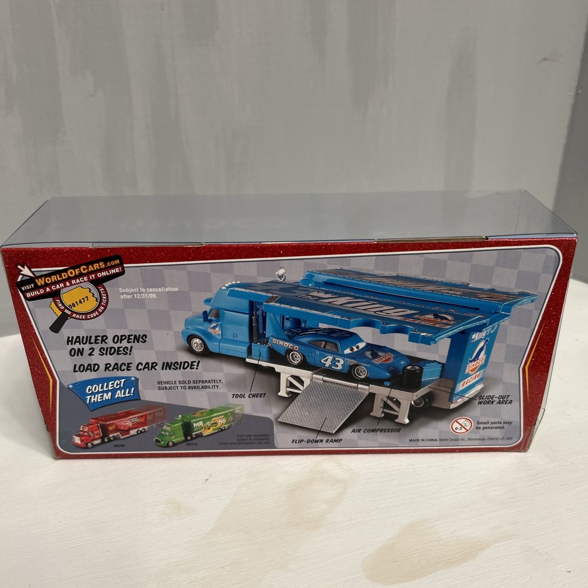cars mattel king hauler カーズ　マテル　Dinoco Mattel Disney Pixar Cars 43 The King Dinoco Racing Gray Hauler #3
