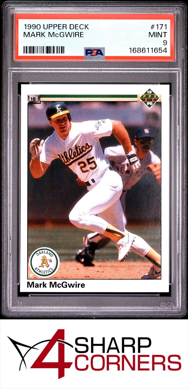 1990 UPPER DECK #171 MARK McGWIRE ATHLETICS PSA 9
