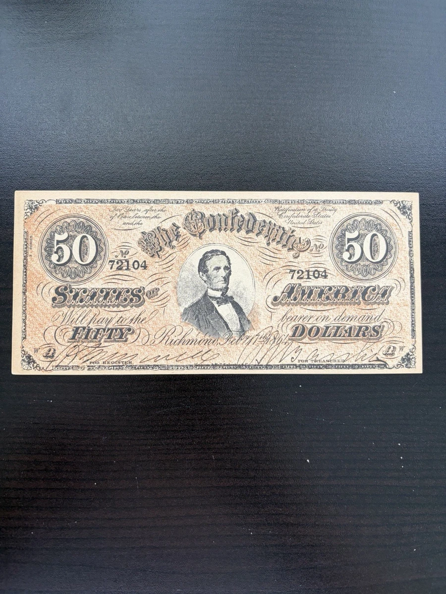 Uncertified $50 US Confederate Currency for sale | eBay