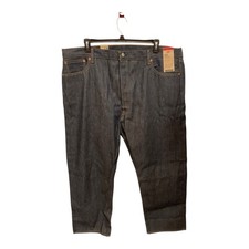 Levi  s 501 Original Shrink-to-Fit Jeans Men  s 46x30 Dark Indigo Button Fly Denim