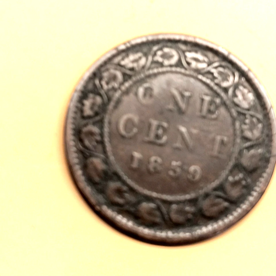 Canada large cent 1859 fat or narrow 9 ?? - Image 4 of 4