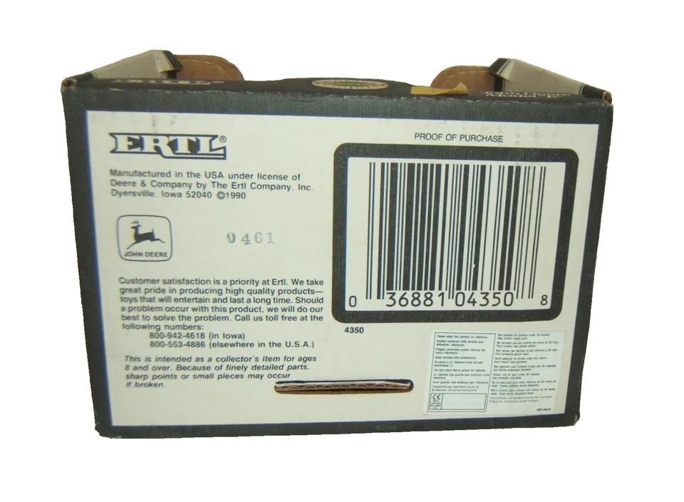 Case 800 Case-O-Matic Diesel Tractor w Narrow Front 1/6 Scale NIB by Ertl - Image 3 of 4