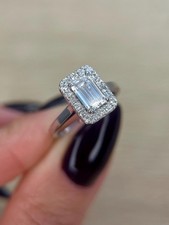 Emerald Cut 2.00Ct 14k White Gold Lab Grown Diamond/CVD Women's Engagement Ring