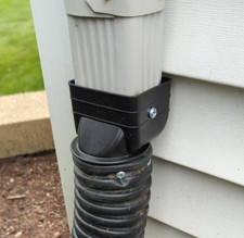 2x3" Black Downspout Adapter 3" Drain Pipe Gutter Connector PVC Corrugated USNew