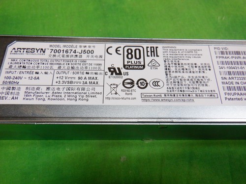 Cisco ARTESYN FPR4K-PWR-AC-1100 AC power supply 1100W for Firepower 4100 @ X - Picture 5 of 5