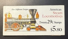 1994 Full Book - 10 Stamps American Steam Locomotives W/ 5 Different Designs