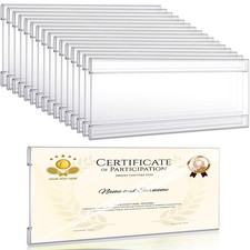 Kathfly 20 Pcs Business License Frame Clear Certificate Holder 10 x 4 Inch
