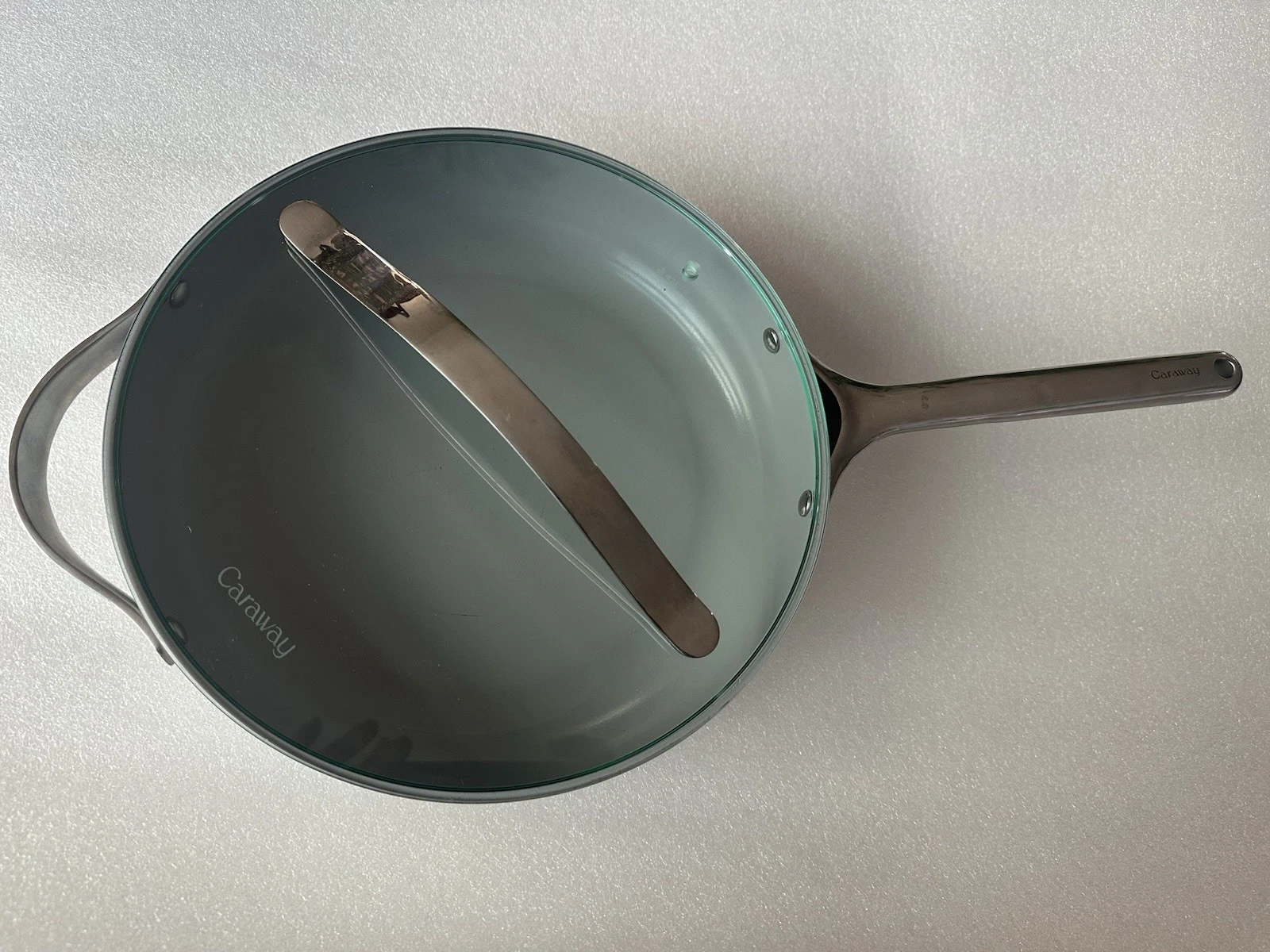 4.5 qt Ceramic Saute Pan w/Glass Lid, Nonstick, PTFE PFOA Free, Oven Safe 425°