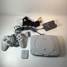 PSOne Console Sony PlayStation PS1 W/ Controller, Memory Card & Cables - Tested
